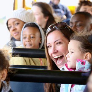 mother and baby on london duck tour